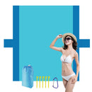 Beach Blanket Big Sand Free Mat Quick Drying Waterproof (Royal Blue&Grey) Newly