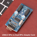USB Header Adapter Card 1 to 2 9Pin to Dual 9Pin HUB Connector Splitter