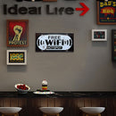 Metal Tin Signs Free WiFi Retro Plaque Home Door Decor Wall Iron Art Poster