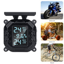 USB Solar Motorcycle TPMS Wireless Tire Pressure Monitoring Alarm System Newly