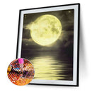 5D DIY Full Round Drill Diamond Painting Moon Rhinestone Drawing Picture Cr