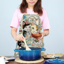 Kitchen Linen Apron Flower Cats Print Home Restaurant Cooking Baking Bib