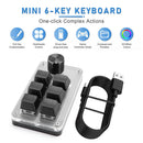 RGB Macro Keyboard Knob 6 Key + 1 Knob Programmable One-handed Mechanical Keypad