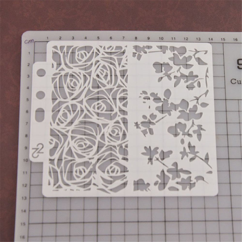 Embossing Stamp Flower Painting template Layering Stencils Scrapbooking