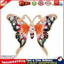Colorful Butterfly Brooch Enamel Rhinestone Men Women Pins Lapel Badge (A) Newly