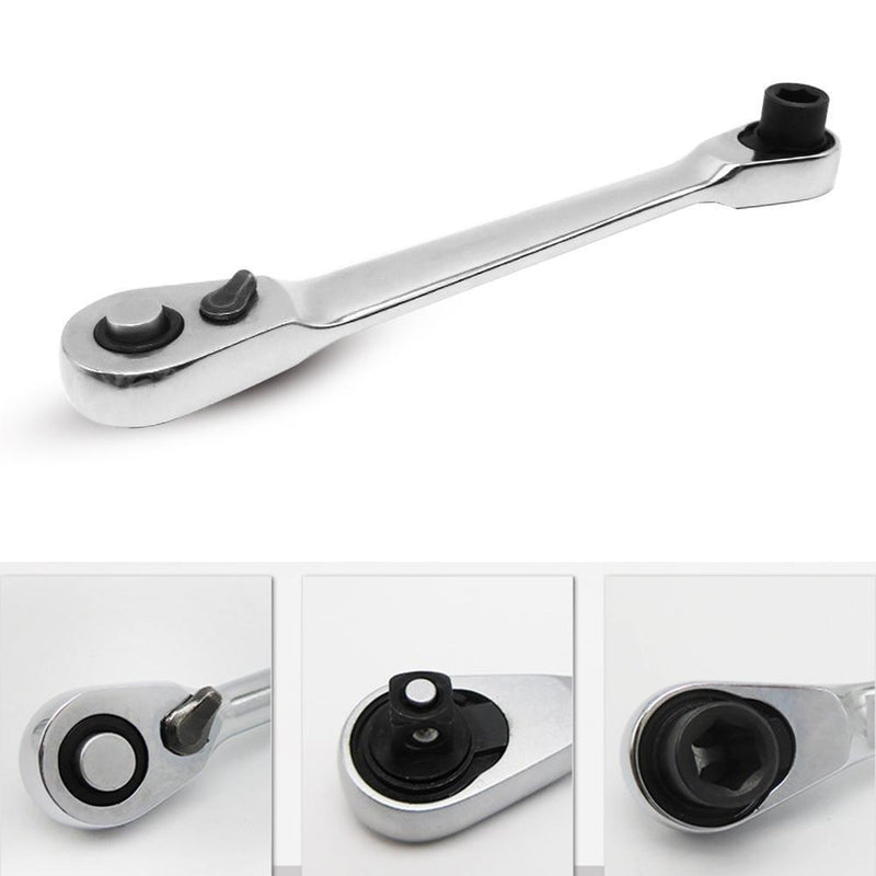 1/4 inch Mini 72 Tooth Ratchet Wrench CR-V Socket Spanner Car Repair Tool Newly