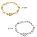 Stainless Steel Geometric Shape Jewelry Bracelet Chain OT Buckle Toggle Clasp