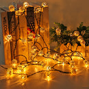 Solar Moroccan Ball Lamp String LED Metal Hollow Fairy Warm Light (7m) Newly