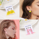 Gift Lovely Jewelry Acrylic  Earrings Little Dinosaur Stud Earrings Geometric