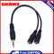 20CM Dual Track HD Stereo 3.5mm 1 Male, 2 Female Y Splitter Stereo Aud