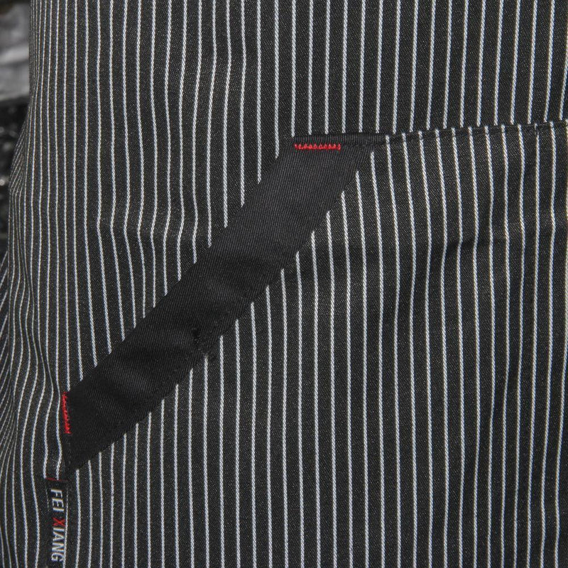 Universal Unisex  Stripe Bib Apron with  Pockets Chef Cook Tool Coffee B