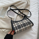 Fashion Plaid Printing Shoulder Crossbody Bag Women Casual Small Purse Handbags