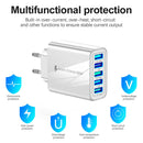 Portable 5 USB Port Mobile Phone Charger Travel Home Smartphone Charging Head