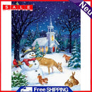 5D DIY Diamond Painting Full Square Drill Snowman Animal Wall Decor Rhinestone