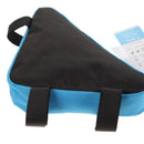 Triangle Cycling Front Tube Frame Pouch Bag Holder Saddle(Black+BLue)