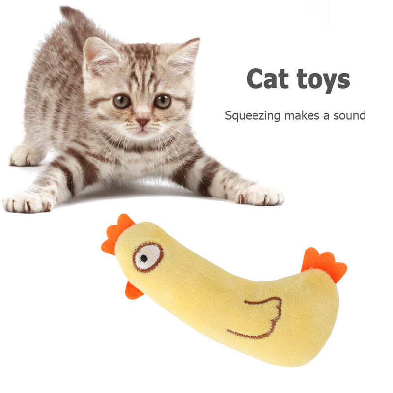 Plush Dog Toys Animal Cats Chew Bite Pet Sound Interactive Toys (Chicken) Newly