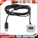 1.8m Dual Magnetic Ring USB Charging Cable for Xbox 360 Controller (Black)