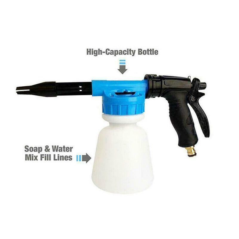 Foam Lance Cannon Spray Gun Kit Car Wash Uses Hose Bottle. Sprayer Pipe 1L D8C0