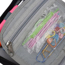 49pcs Aluminum Crochet Hooks Holder Sewing Storage Toollkit Bag (Light Blue