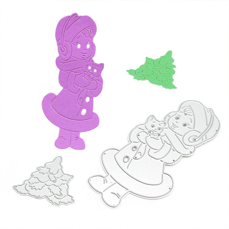 Silicone Cat Girl Seal DIY Stamping Scrapbook Paper Cut This Album Tool Gift