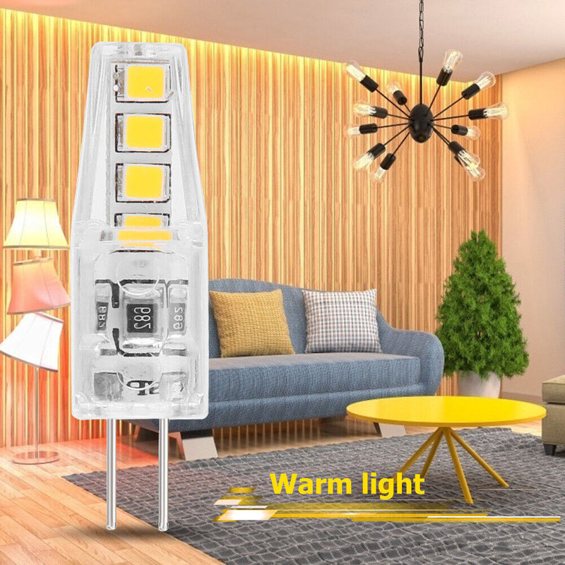 2W Silicone Corn Lamp G4 SMD2835 8 LED Chandelier Light Bulb (Warm White) Newly