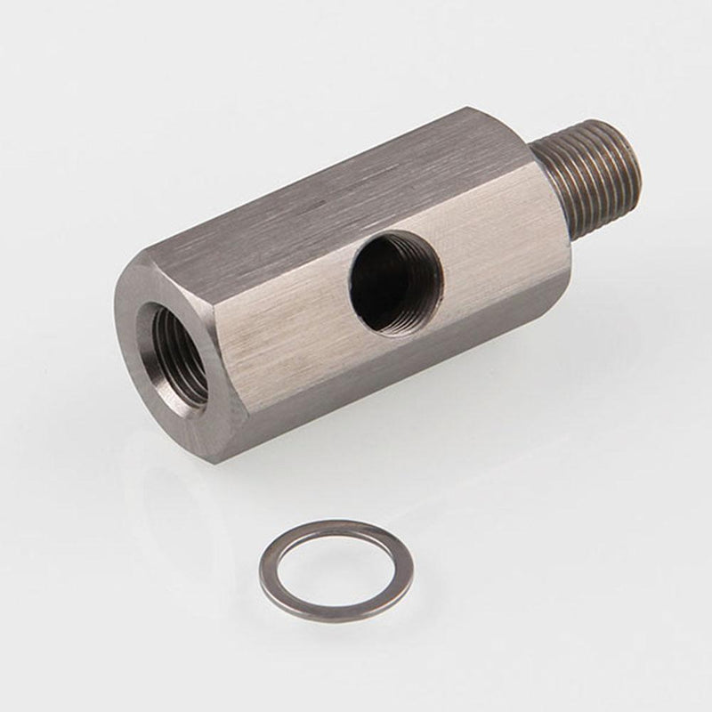 1/8in BSPT Oil Pressure Sensor Tee to NPT Adapter Turbo Feed Line Gauge T