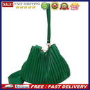 Fashion Pleated Shoulder Crossbody Bags PU Leather Women Office Bucket Handbag