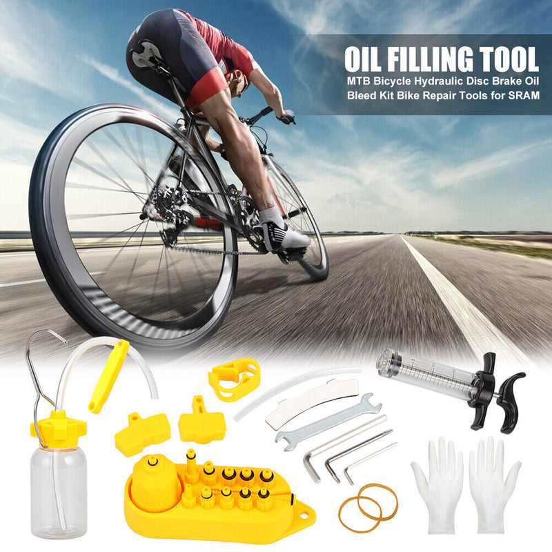 MTB Bicycle Hydraulic Disc Brake Oil Bleed Kit Bike Repair Tools for SRAM Newly