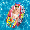 Car Shape Inflatable Swimming Ring Floating Ring with Steering Wheel (Pink)