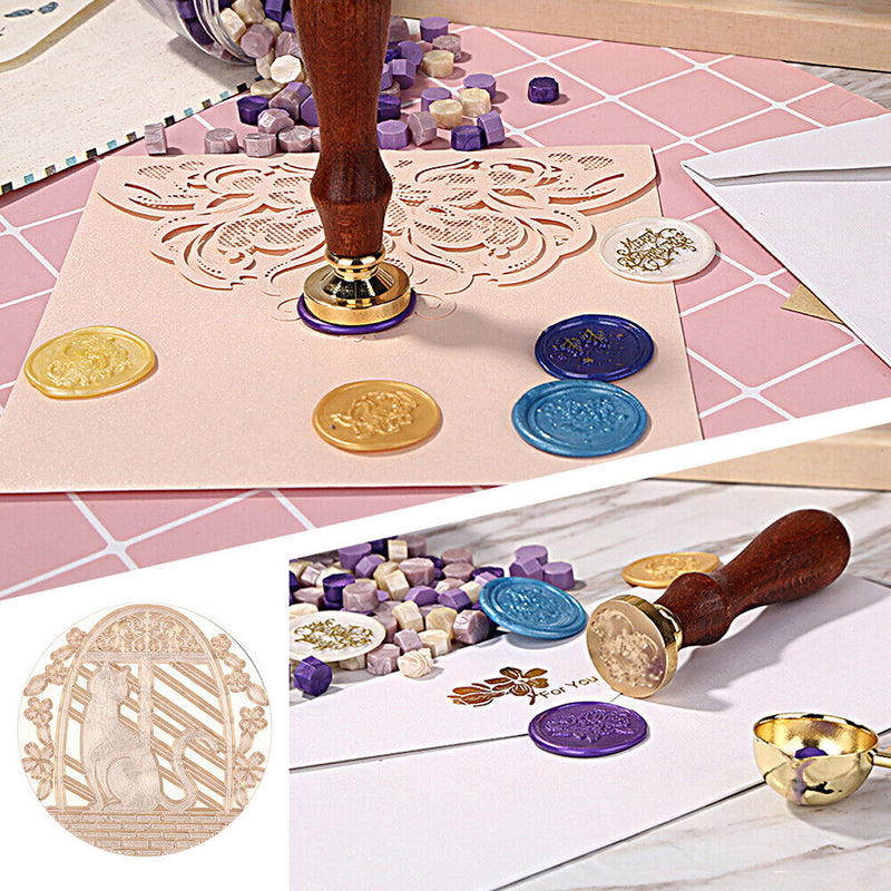 Animal Retro Wax Seal Stamp Head Fire Paint for Wedding Invitations (DW16)