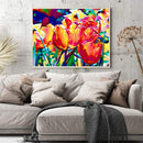 Colorful Flower Oil Paint By Numbers Kit DIY Acrylic Painting Frameless Drawi