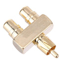 RCA AV Audio Video Splitter Adapter 1 Male to 2 Female Converter Connector Newly