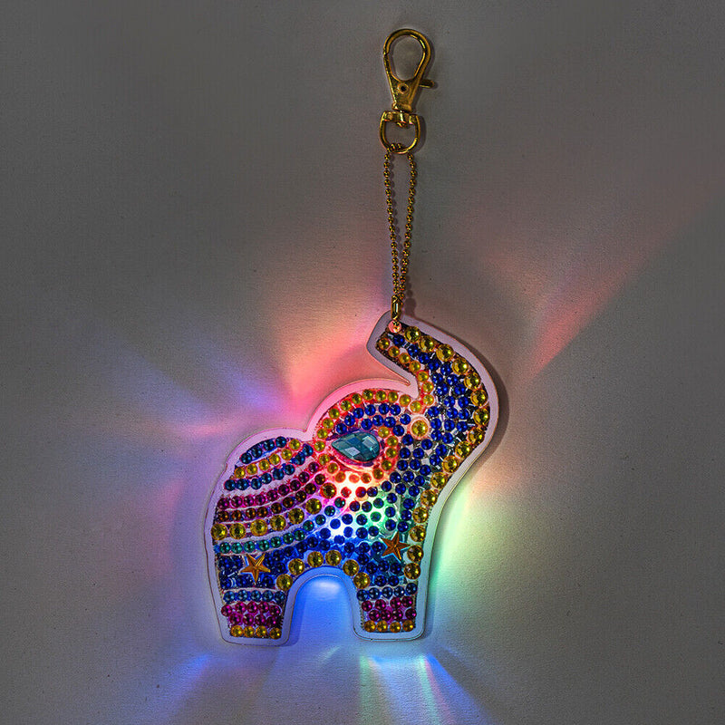 Elephant 5D Diamond Painting Keychain Slap Luminous DIY Pendant (dsk012) Newly