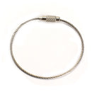 20 PCS Stainless Steel 20cm Wire Keychain Cable Key Ring for Outdoor