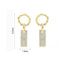Wedding Square Crystal Earrings Luxury Earrings Bridal Jewelry Drop Earrings