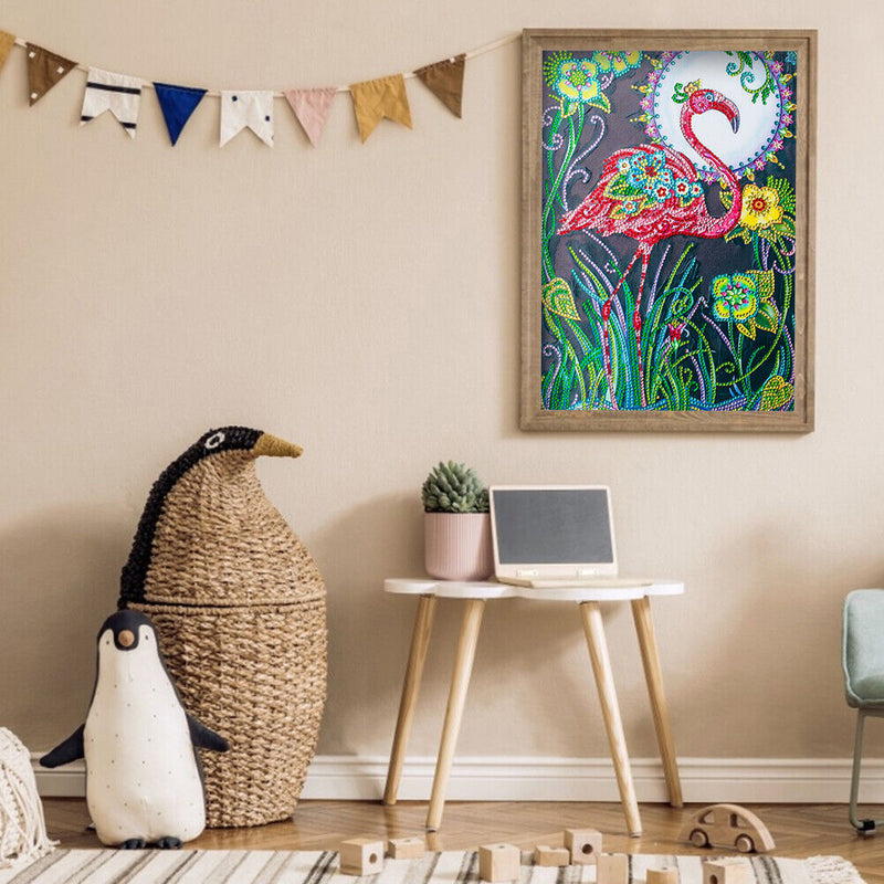 Flamingos 5D DIY Partial Special Shape Drill Diamond Painting