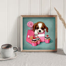 5D Diamond Painting Kit Dog Full Square Drill DIY Animal Wall Art (20x30cm)