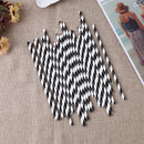 Paper Straws-Durable Rainbow Drinking Straws Party Decor Supply (Black) Newly