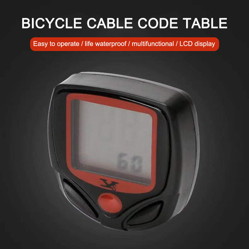 Waterproof Bicycle LCD Display Digital Computer MTB Bike Cycling Odometer Newly