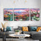 Frameless Painting By Numbers Courtyard DIY Drawing On Canvas Craft Triptych Kit