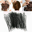 45Pcs Long 6.0CM U Black Hair Bobby Pins Grips Hair Fash Clip free Z6Q0 O5P8