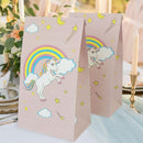 12pcs Horse Rainbow Paper Gift Bag Baby Shower Birthday Party Candy Box