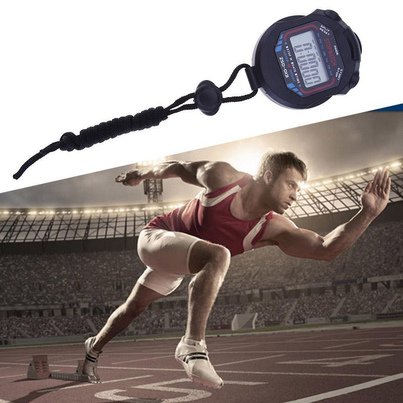 Electronic Stopwatch Digital LCD Chronograph Sports Stopwatch Timer Newly