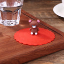Transparent Red Cherry Silicone Cup Cover Heat-resistant Reuse Lid (Bear)