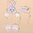 Birthday Party Decorations Kids Bunny Cupcake Topper Cake Toppers Purple Rabbit