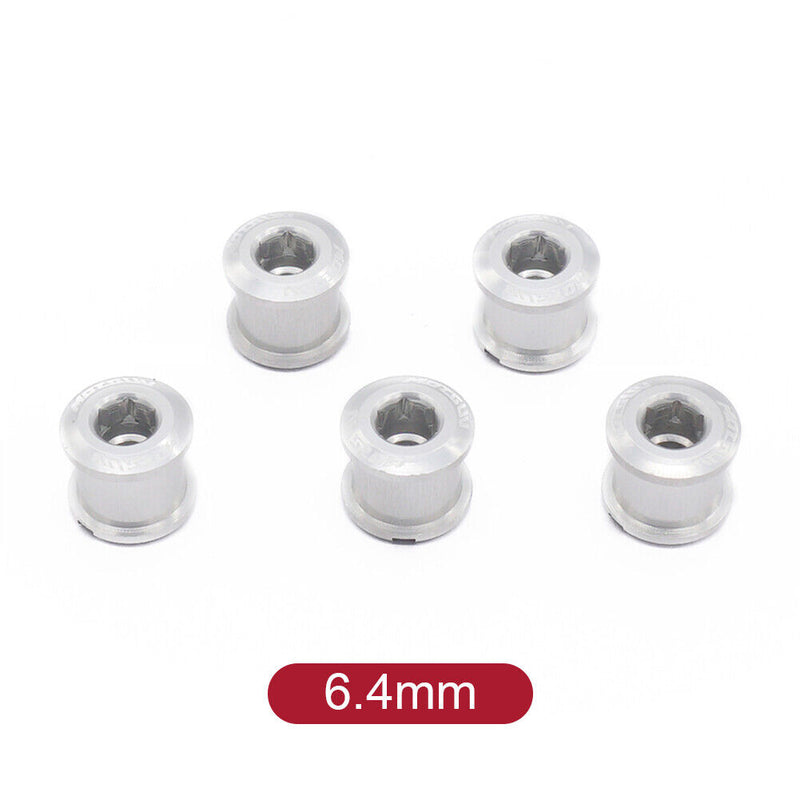 5pcs Aluminum Alloy Single Double Chainring Bolts + Nuts for Mountain Road