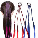 Colorful Hair Extension Headband Wig Ponytail Hair Ornament Rubber Bands