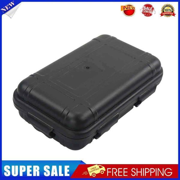 Outdoor Waterproof Sealed Box Shockproof EDC Tools Storage Case (Black M)