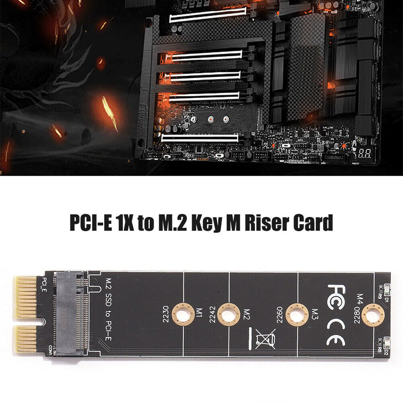 PCIE to M2 Adapter NVMe SSD M2 PCIE X1 Hard Drive Reader PCI-E M Key Connectors