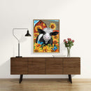 5D DIY Diamond Drawing Kits Full Round Drill Sunflower Cow Wall Decor (B5079)